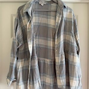 American Eagle Outfitters Gray Striped Top